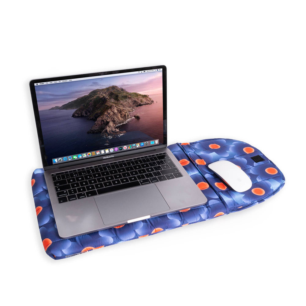 Housse d'Ordinateur Portable Florale Gonflée Bleue