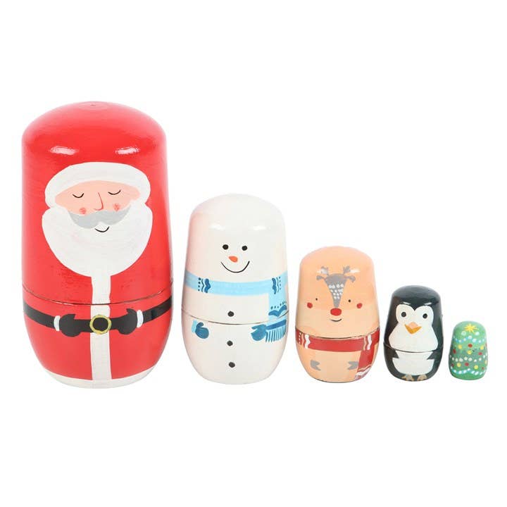 Ensemble de Poupées Gigognes Russes de Noël