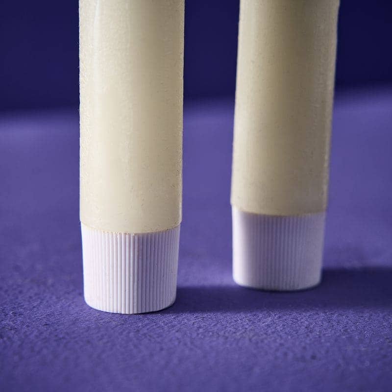 S/4 Bougie LED en bâton, Crème, H.24,5 cm avec télécommande