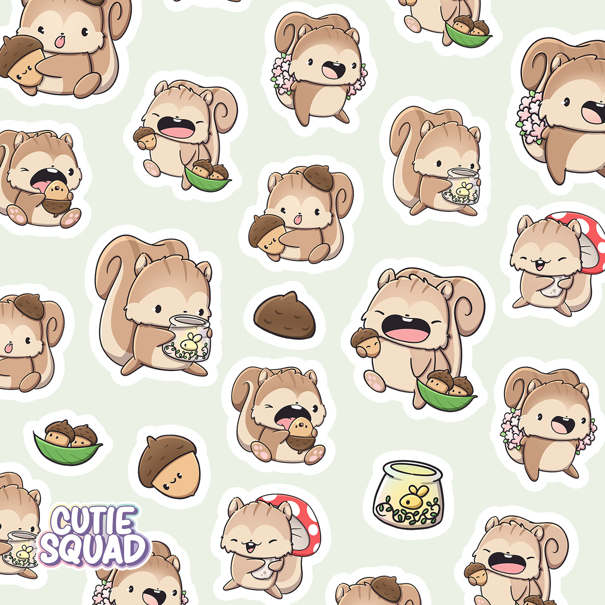 Planches d'autocollants Cozy Nut Club