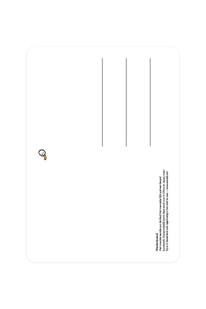 Postcard with mandarin duck