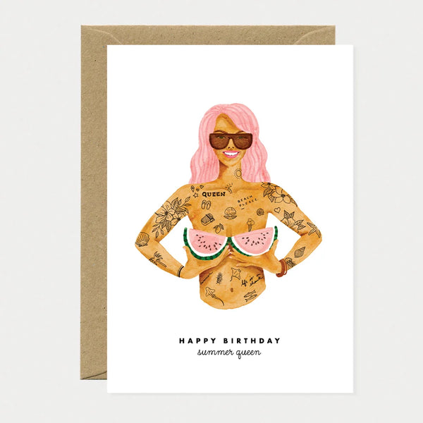 Happy birthday Summer queen - Greeting card