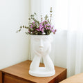 Composition de fleurs roses