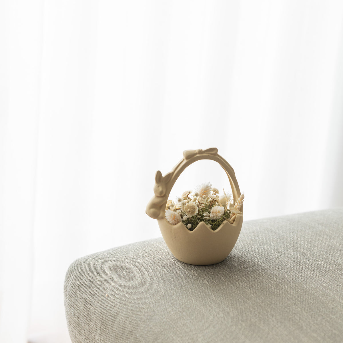 Panier avec lapin en céramique – Oito.Atelier – vue 12
