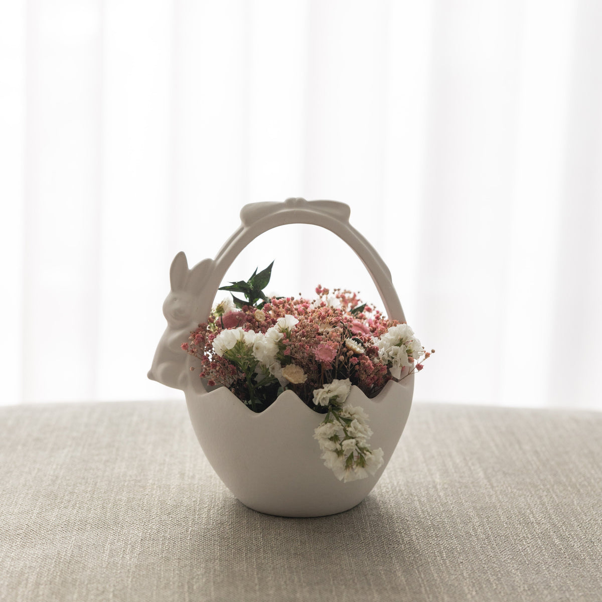 Panier avec lapin en céramique – Oito.Atelier – vue 14