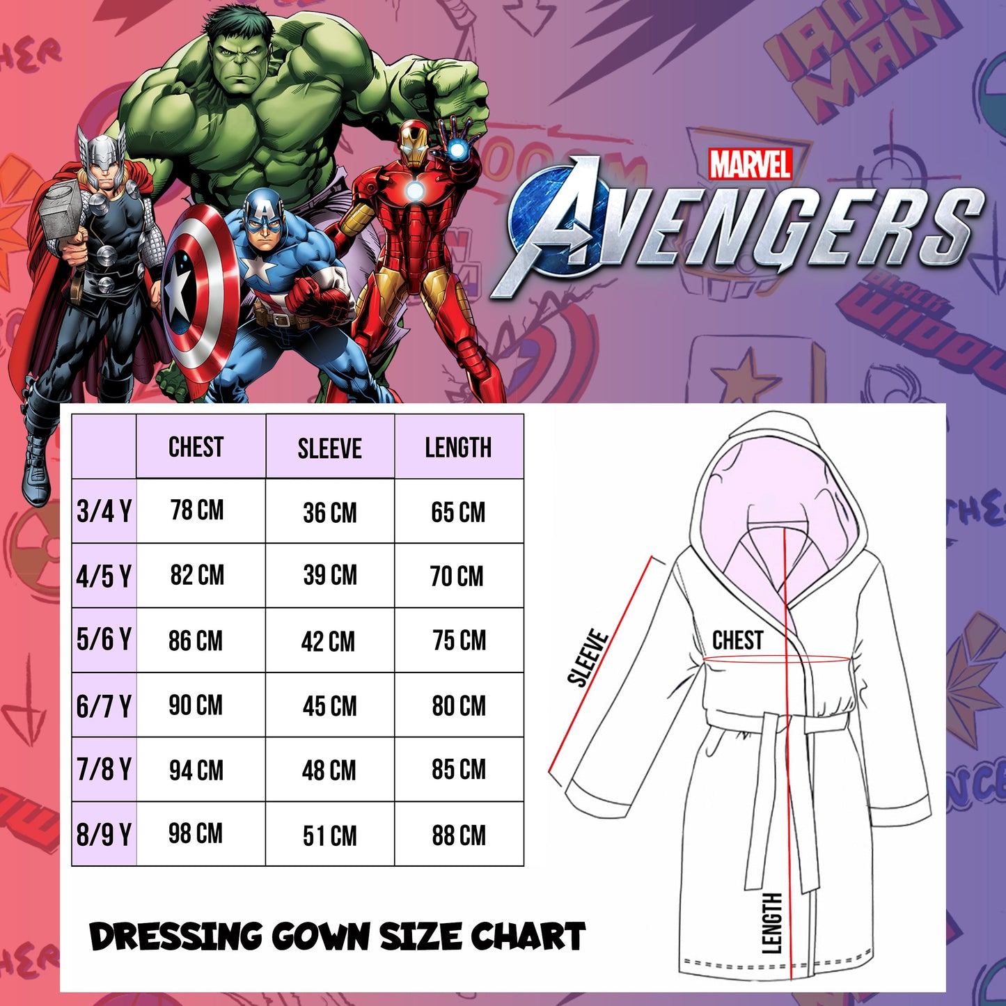Marvel Dressing Gown