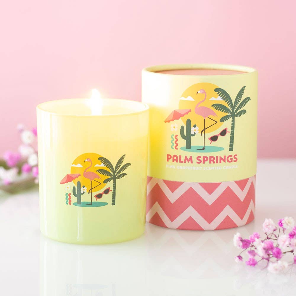 Bougie Parfumée Palm Springs Pamplemousse Rose