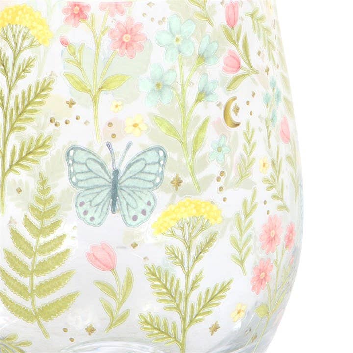 Verre sans pied à motif floral Luna Bloom