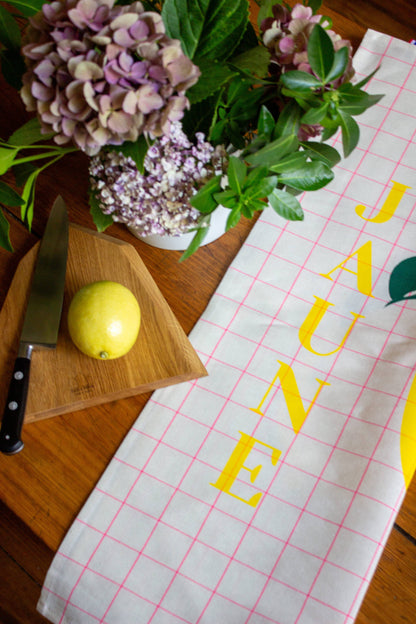 Lemon Yellow Tea Towel