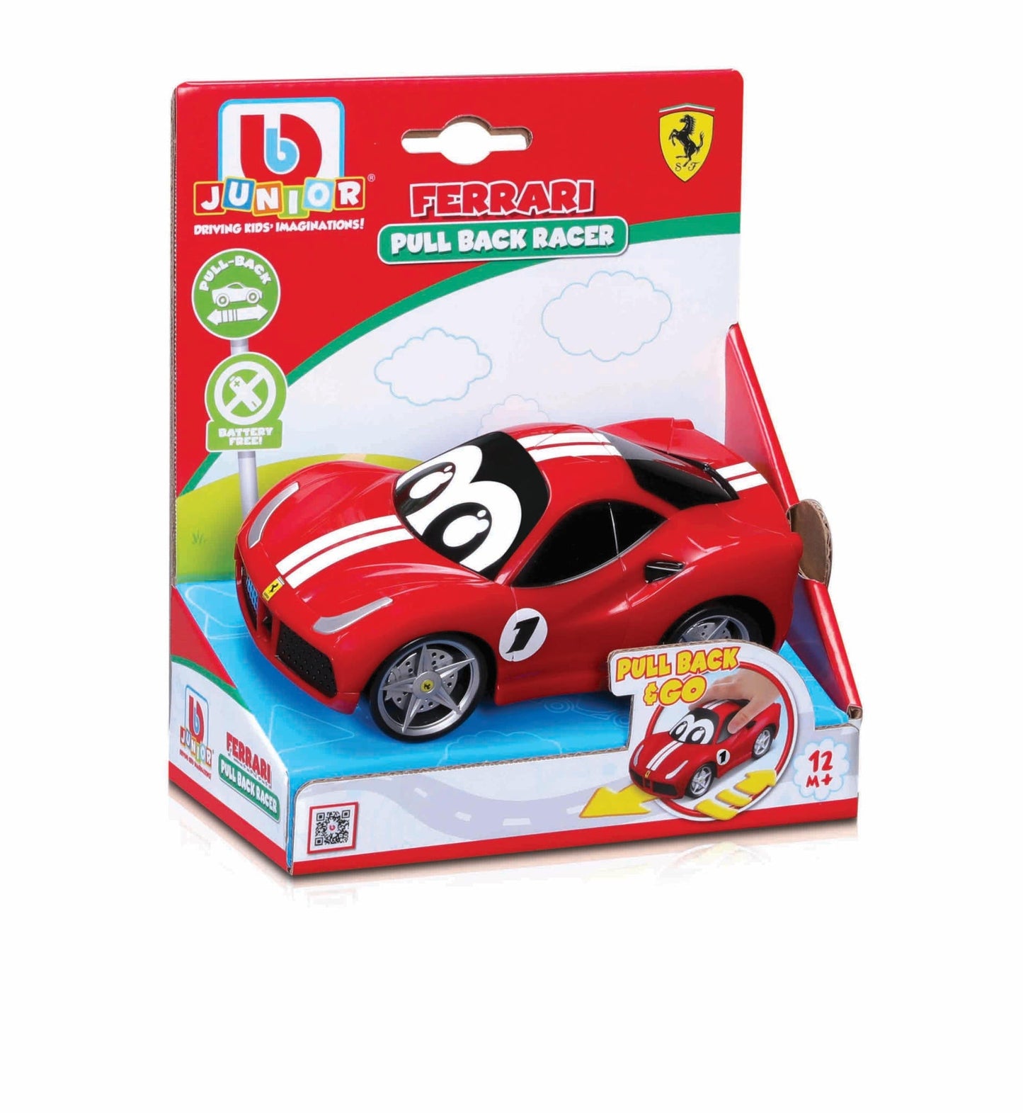 BB JUNIOR FERRARI 488 GTB PULLBACK RACER
