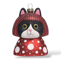 Weihnachtsanhänger « KusaMEOW » de Yayoi Kusama – schwarz-weiße Katze