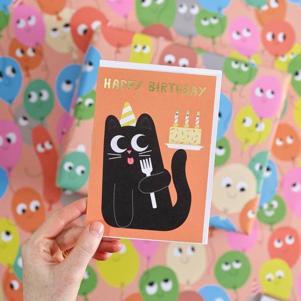 Verjaardagskaart voor een kat: "Gefeliciteerd met je verjaardag"