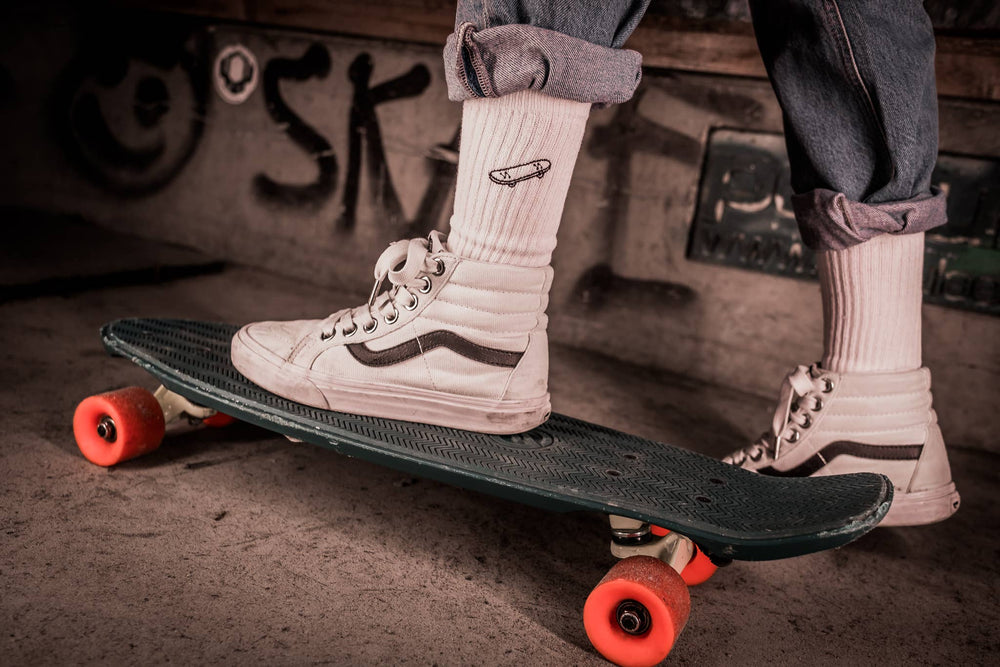 Chaussettes de sport brodées - Skateboard