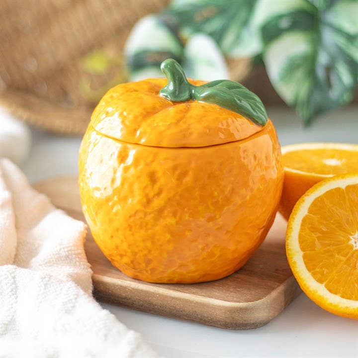 Bocal à Bougie en Forme d'Orange
