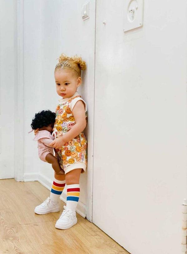 Kindersokken in primaire kleuren