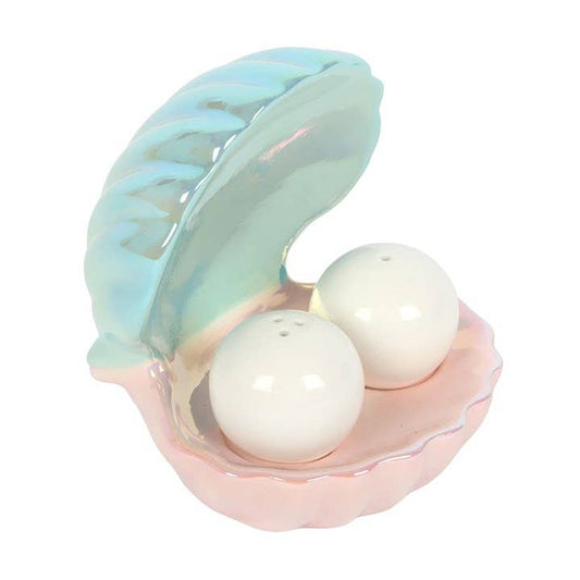 Sel et poivre coquille de palourde iridescente