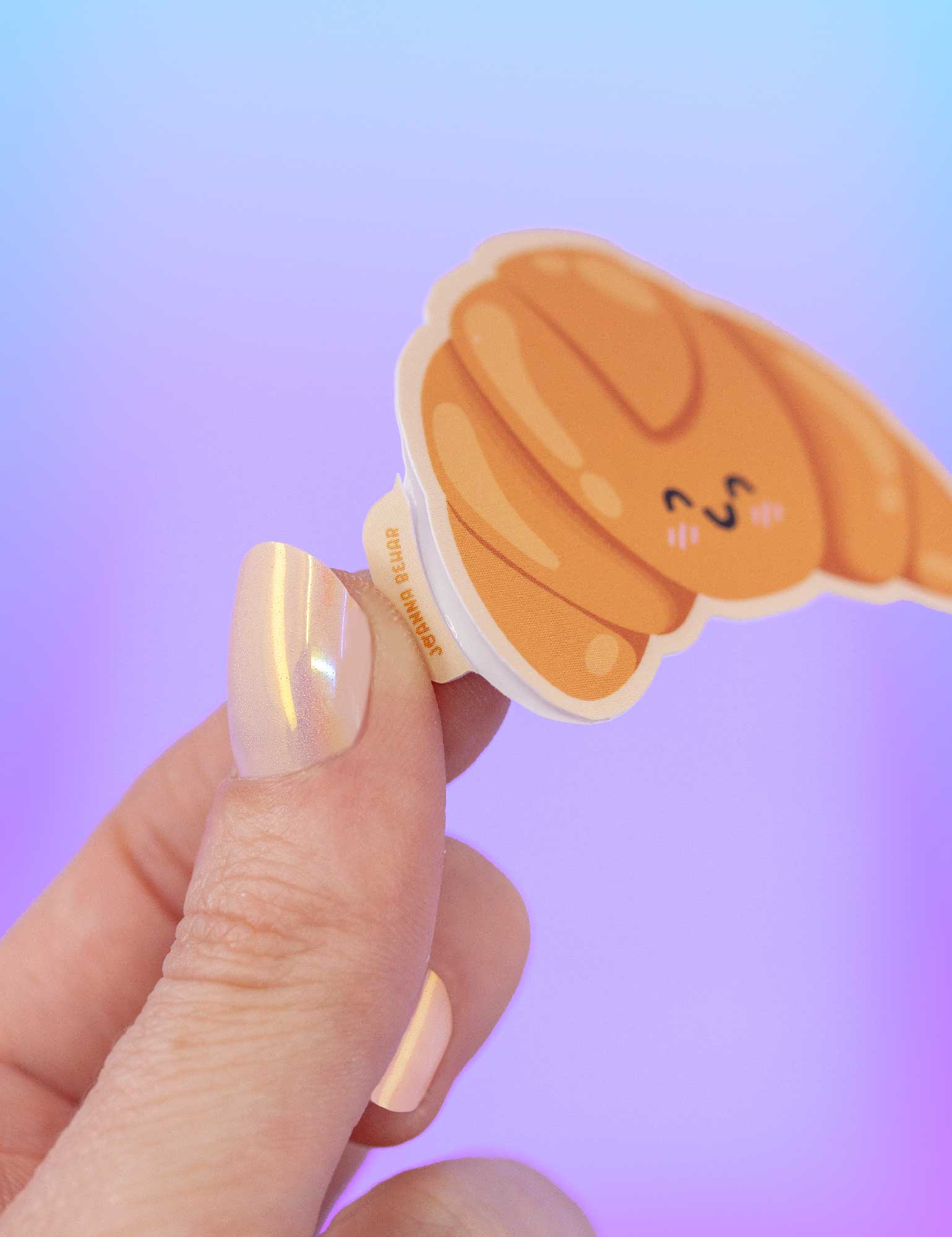 Autocollant en vinyle – Kawaii croissant pour la prise de notes | Joanna Behar – vue 3