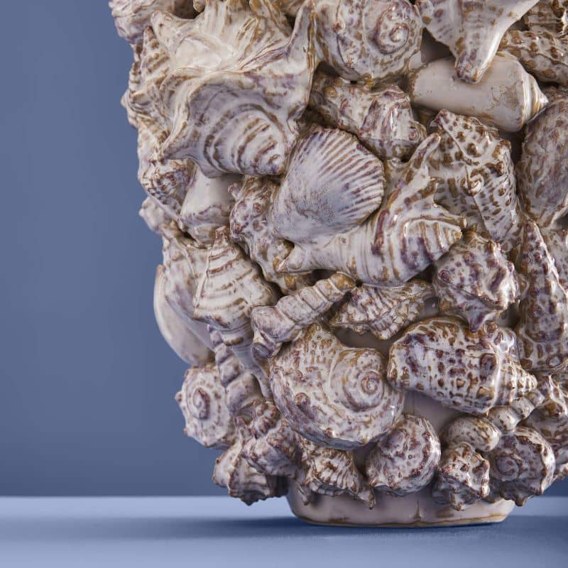 Vase Coquillages, Grès Naturel L