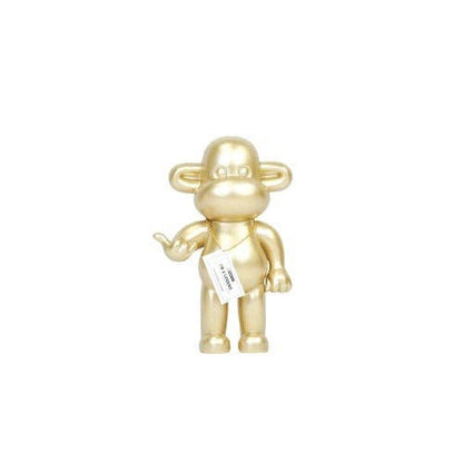 Ornament - Hanging Loose Monkey Figurine 'The Legend' - Polyresin - Gold - 20.5x13.5x35cm