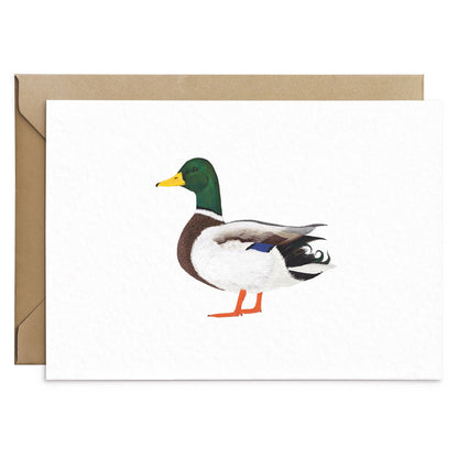 Wenskaart met de tekst "Mallard Duck"
