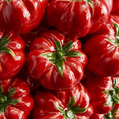 Vase Tomate, Grès Rouge, 33,5 x 32 x 33 cm Fait main