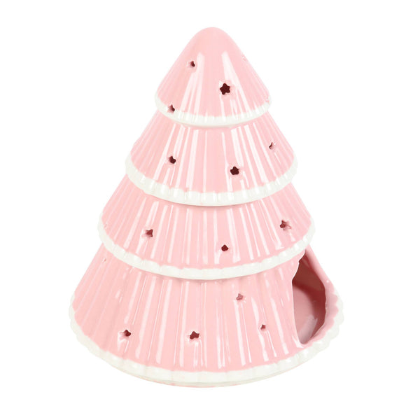 Roze kerstboom oliebrander
