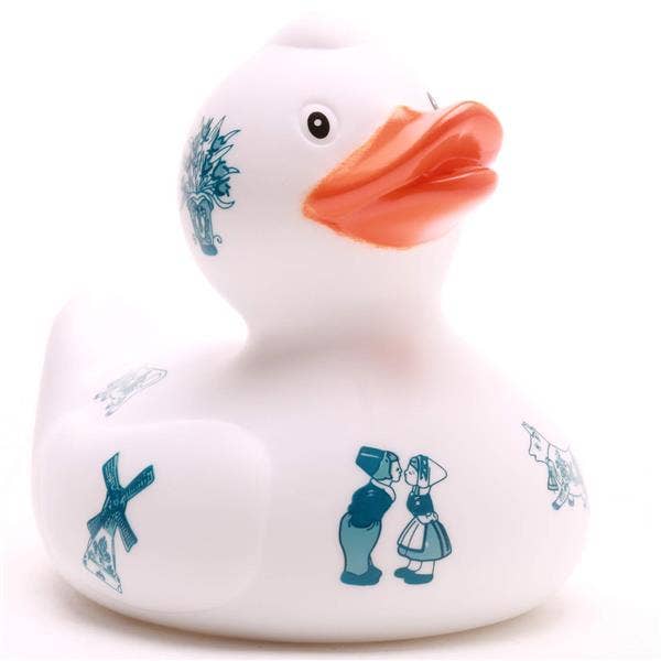 Canard de bain Delft bleu
