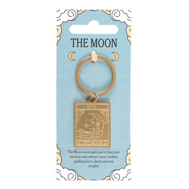 Sleutelhanger met Maan Tarotkaart