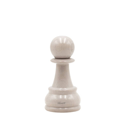 Moulin à épices «Chess» Pion en hêtre laqué blanc brillant