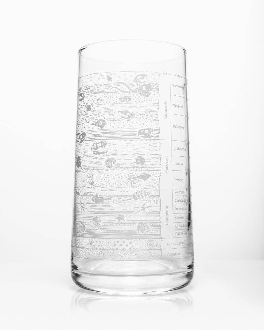 Verre à boire – Échantillon de Carotte Stratigraphique – produit scientifique Cognitive Surplus EU, vue 3