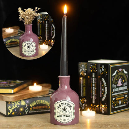 Vase-bouteille de potion et porte-bougie Widowsweb