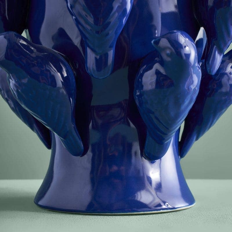 Vase M. Oisillon bleu cobalt