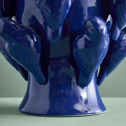 Vase M. Oisillon bleu cobalt