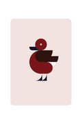 Carte Postale avec Canard aux Yeux Blancs