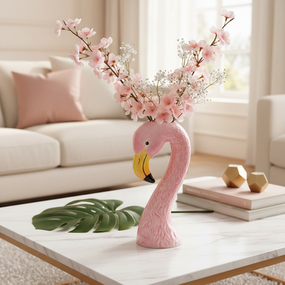 Small Flamingo Head Vase