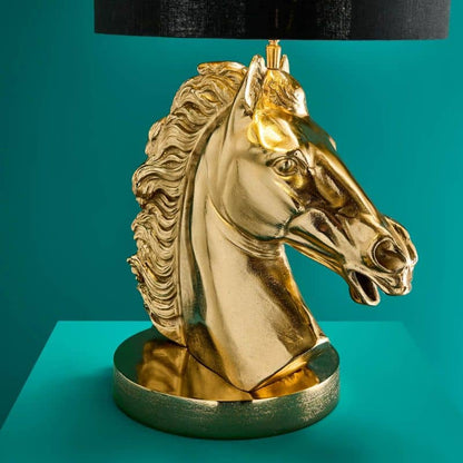 Lampe de table Cheval Or