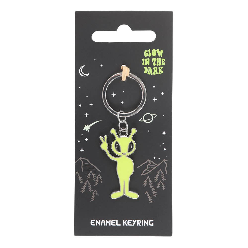 Phosphorescent Alien Keychain