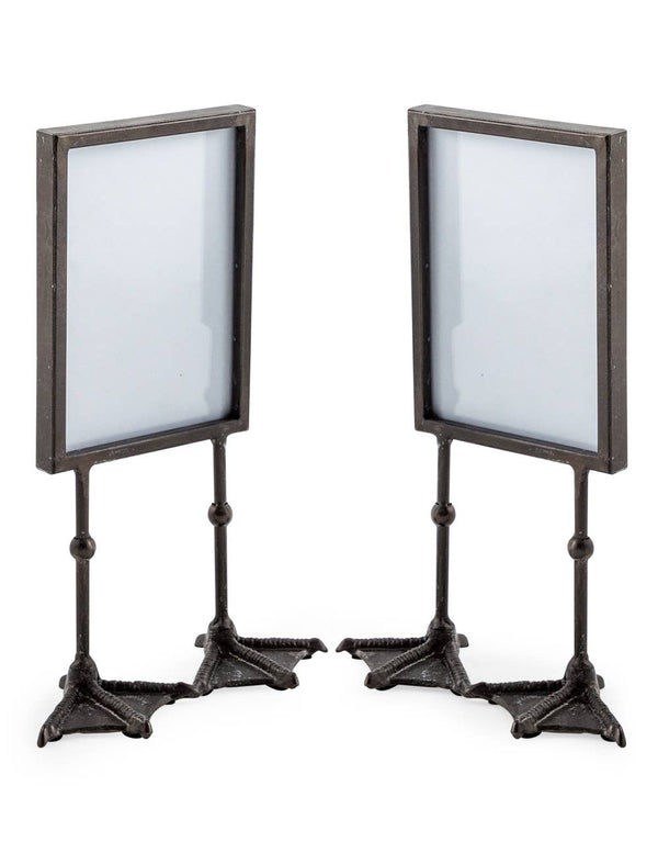 Paire de cadres photo portrait pieds de canard noirs