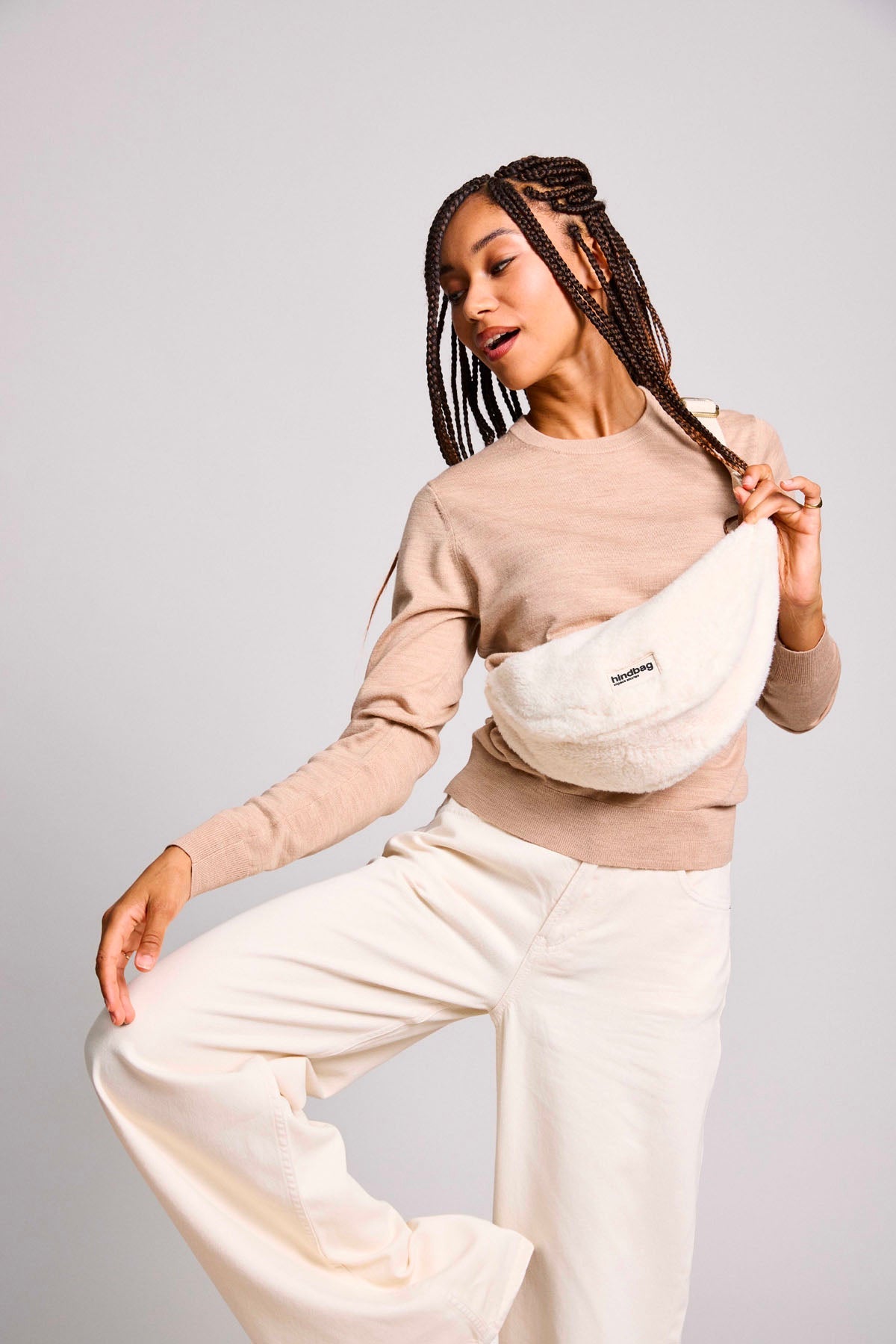 Sac banane Andrea Teddy Arctique