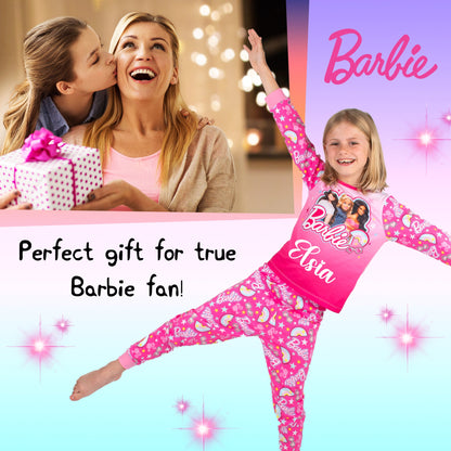 Barbie Personalised Pyjamas - Pink