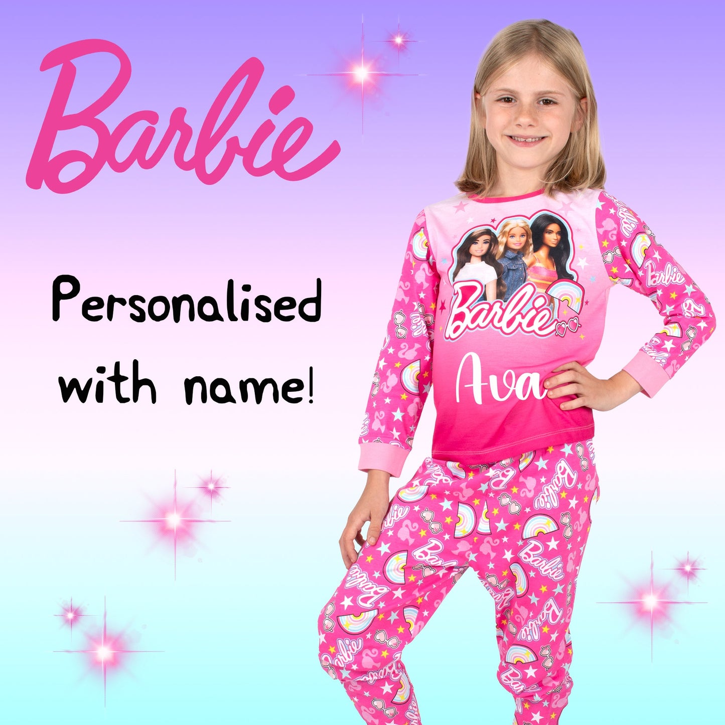 Barbie Personalised Pyjamas - Pink
