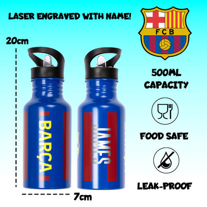 Barcelona FC Personalized Metal Water Bottle 500ml