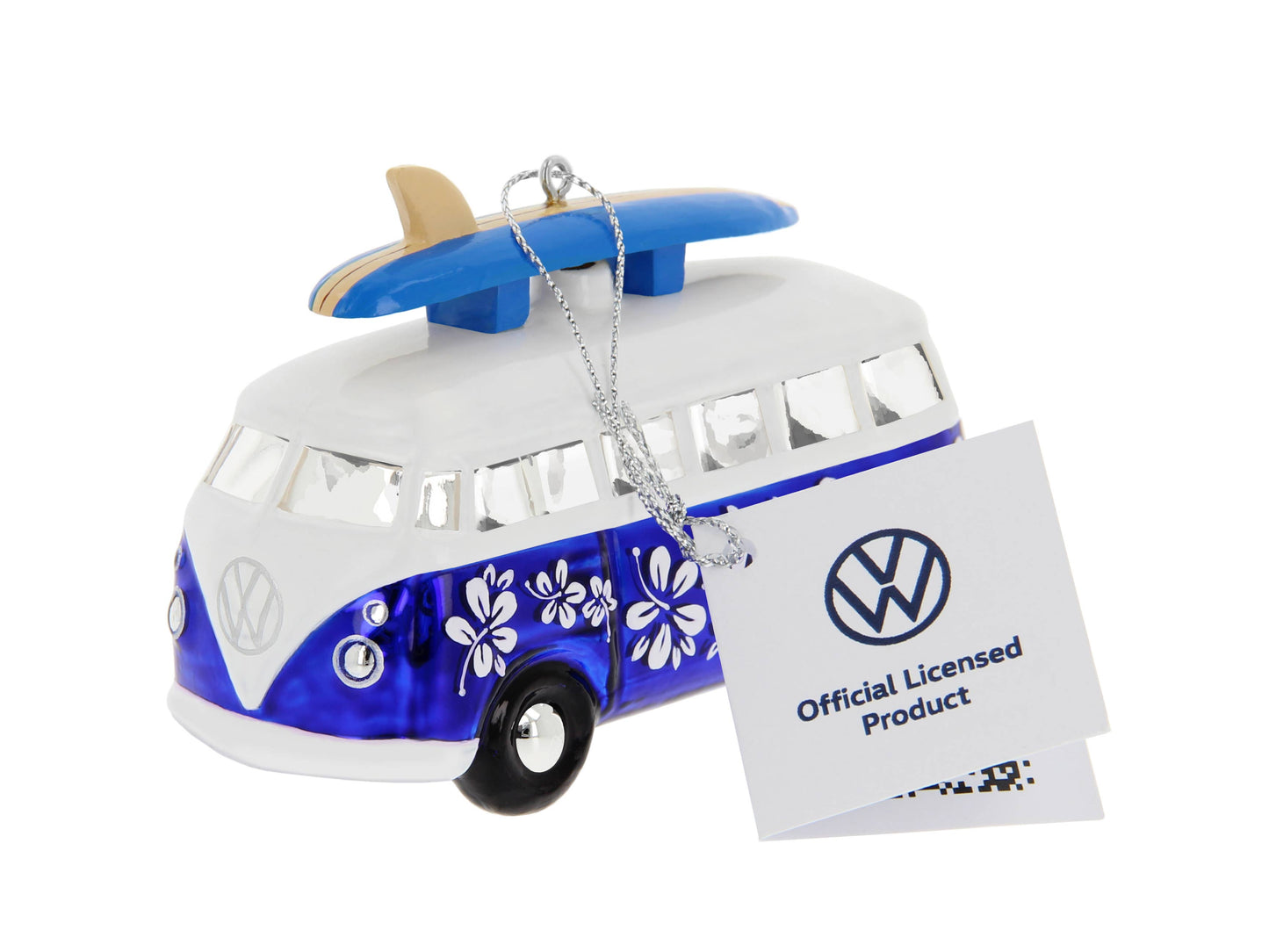 VW T1 Bus Surf Edition Glass Christmas Decoration