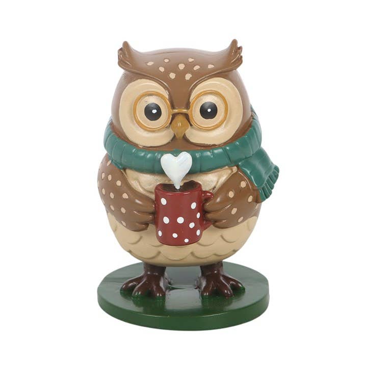 "Oliver" figurine ornament — Autumn owl