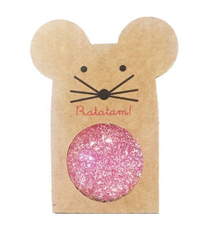 Roze glitter stuiterbal – 43 mm
