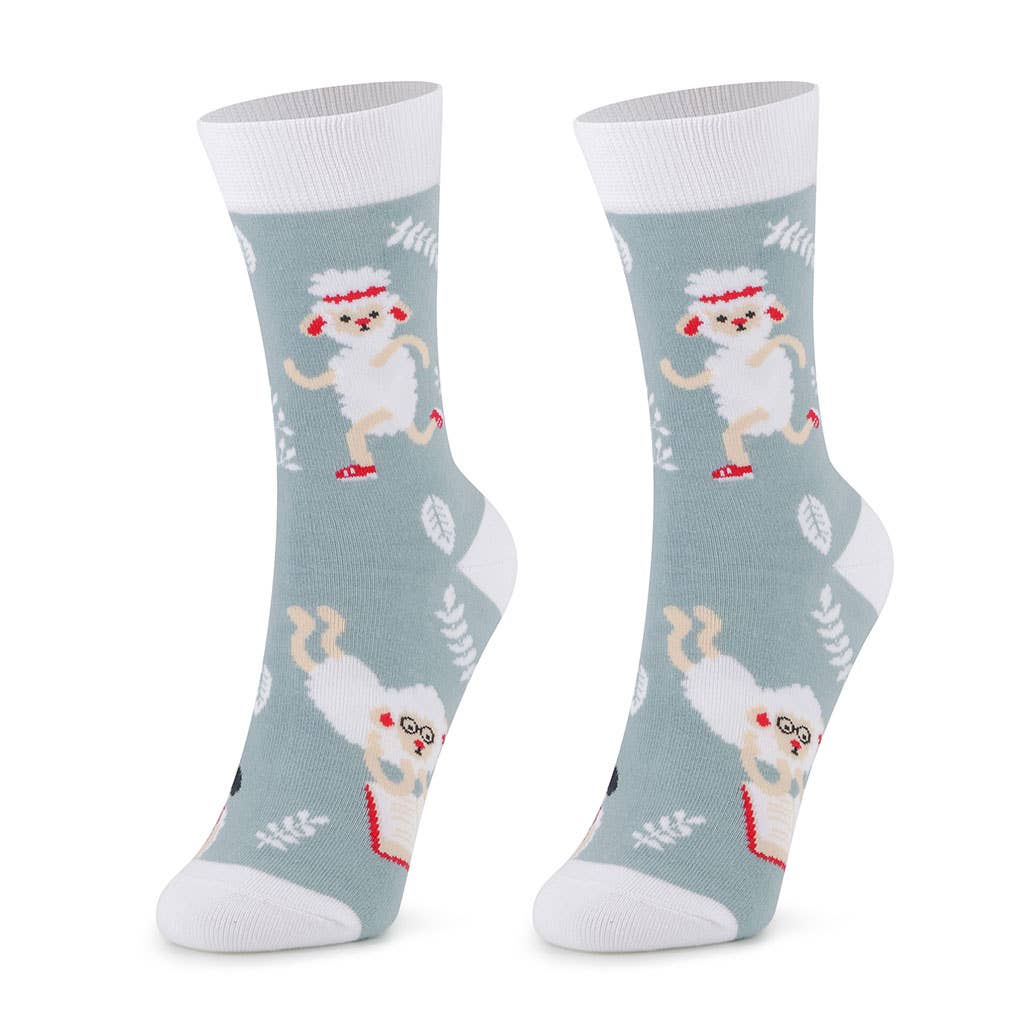Durable and fun cotton socks for boys with a sheep pattern