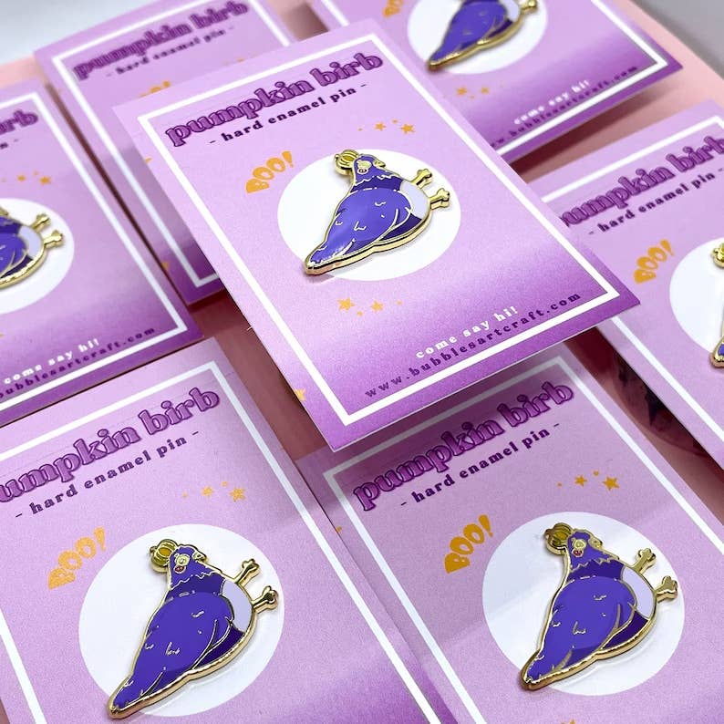 Pumpkin Pigeon Pin