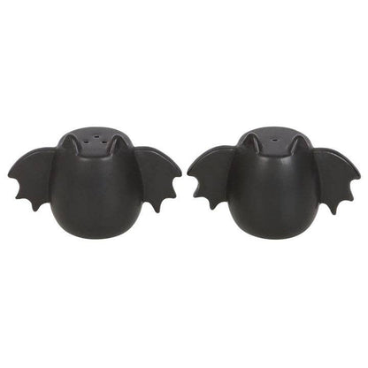 Salières et poivrières ailes de chauve-souris gothiques pour Halloween