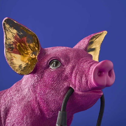 Lampe de table Cochon Rose