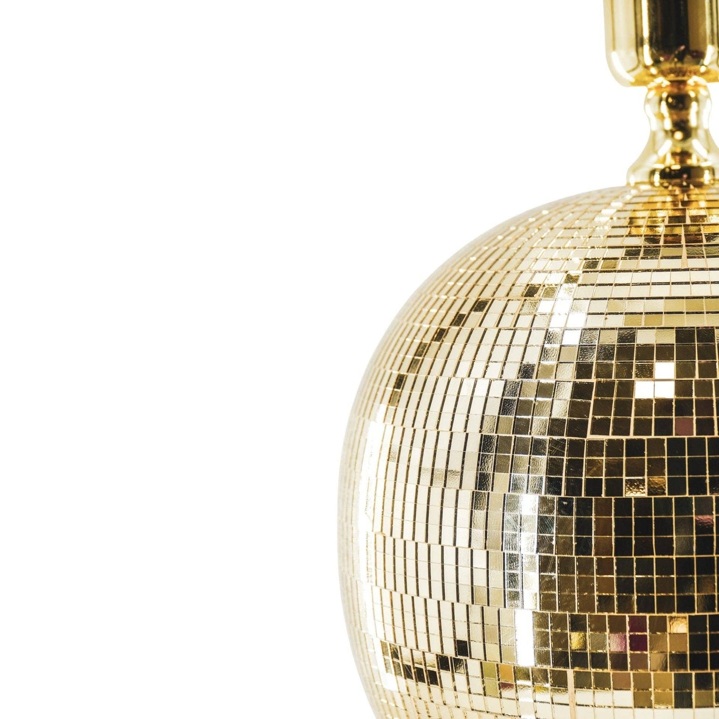 Lampe - Lampe de table Boule à facettes - Verre - Or - 20x20x20cm
